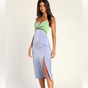 Lulu’s cut out color-block midi dress NWT
